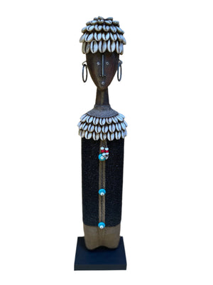 17" Black Namji with Cowrie Crown