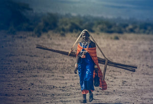 Maasai Woman in Orange, Tanzania