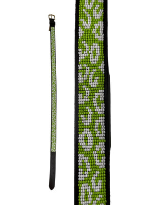 Lime Leopard Maasai Beaded Belt