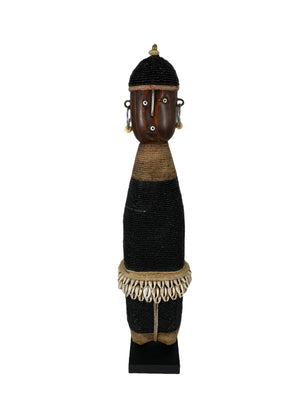 17" Curvy Black Namji Doll with Cowrie Skirt