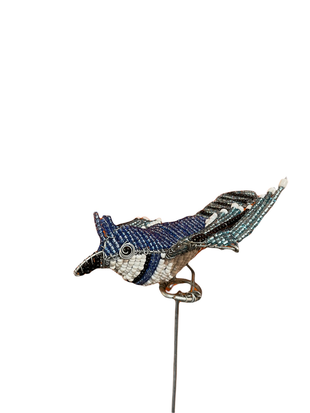 Beaded Bird Garden Stick