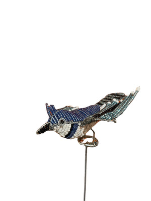 Beaded Bird Garden Stick