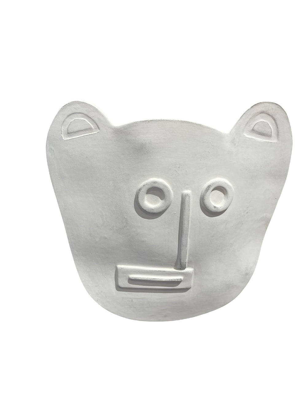 Clementina Van Der Walt, Ceramic Abstract Mask, White