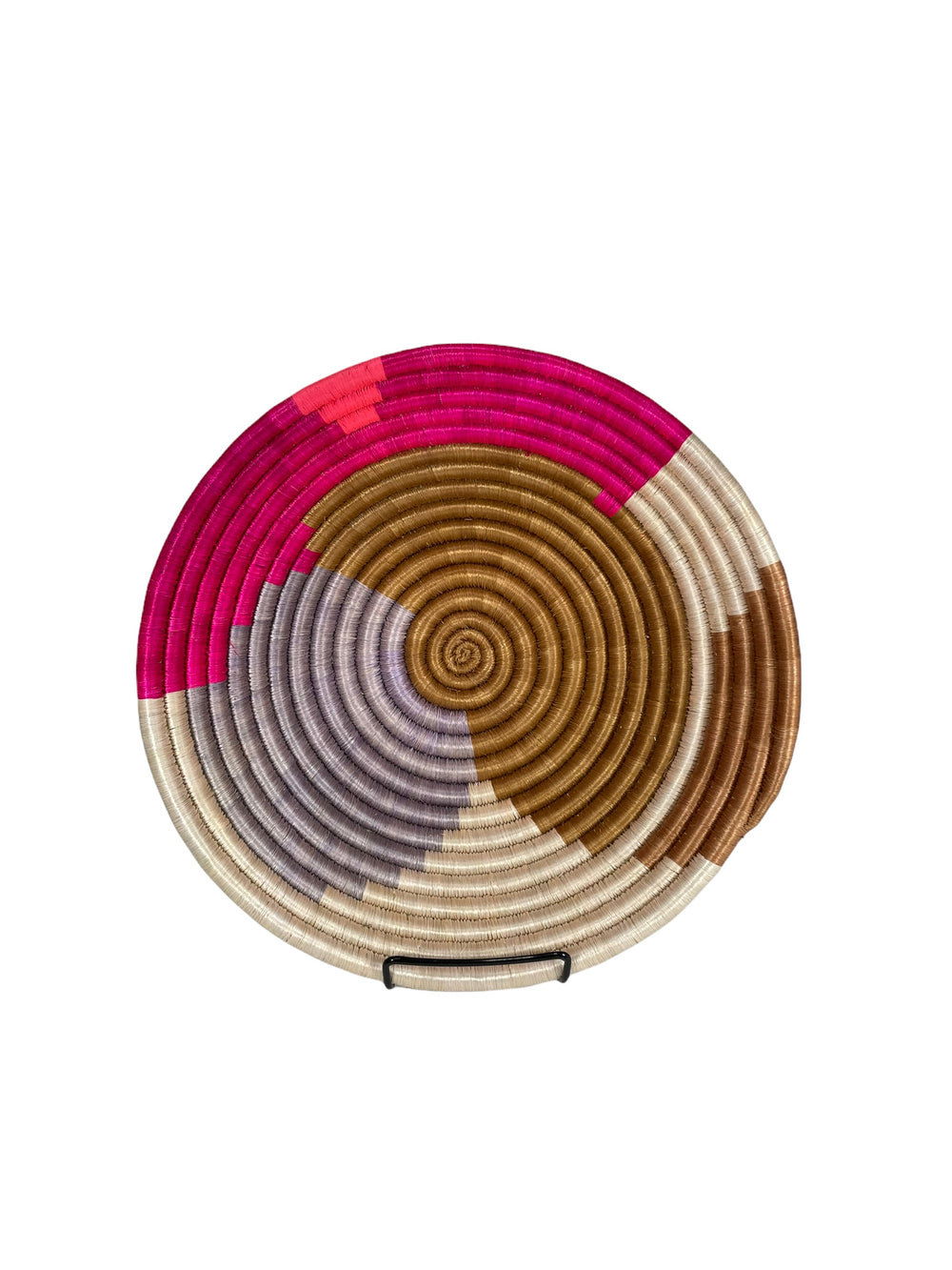 Mauve Line Plateau Woven Basket