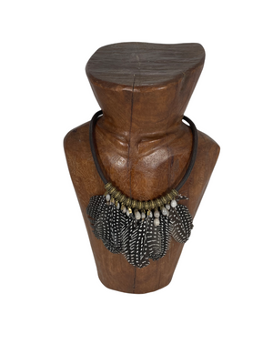 Guinea Fowl Feather Choker