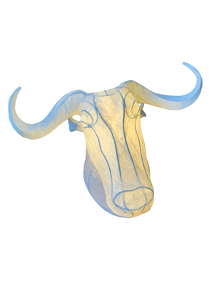 Lighted Wildebeest Unmounted Trophy Head