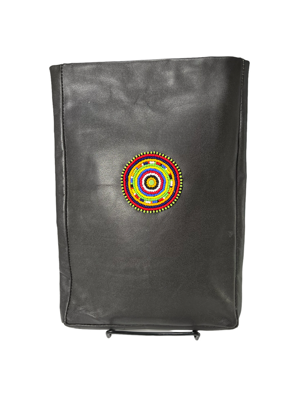 Maasai Leather Beaded iPad/Tablet Sleeve