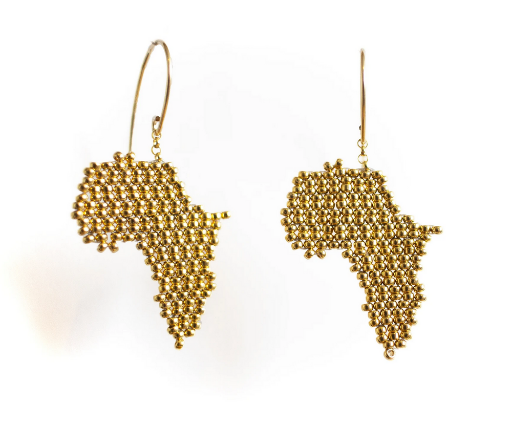 Africa Earrings Gold