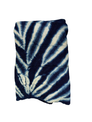 Cotton Indigo Throw Blanket Tie Dye