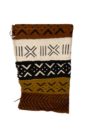 Cotton Mud Cloth Throw Blanket, Small 60"x30"