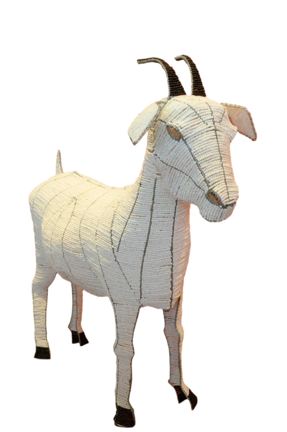 Beaded White Goat 30" South Africa