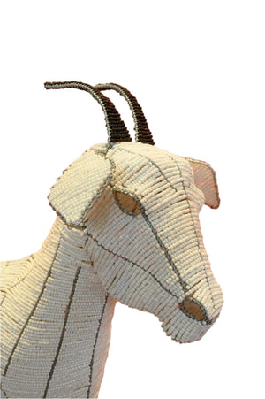 Beaded White Goat 30" South Africa