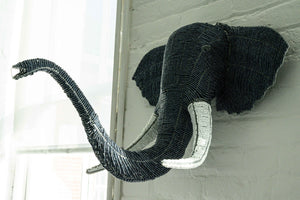 Beaded Elephant Head Trophy South Africa