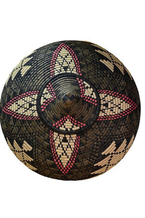 Ukhamba Lidded Patterned Basket By Beauty Ngxongo