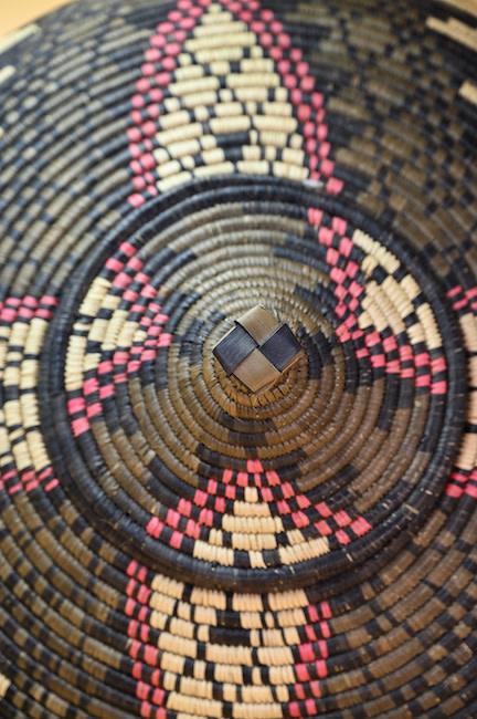 Ukhamba Lidded Patterned Basket By Beauty Ngxongo