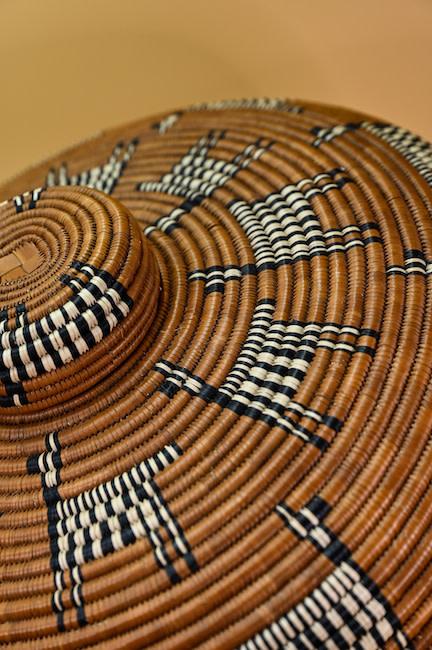Isichumo Lidded Basket with Zebras by Beauty Ngxongo