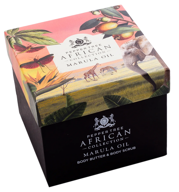 Marula Oil Body Butter & Scrub Gift Set African Collection