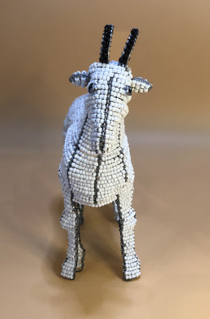 Beaded Small White Goat