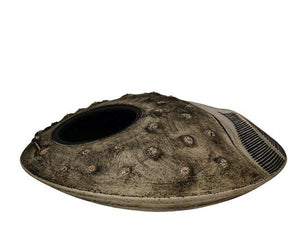 Andile Dyalvane Scarified Nozi Flat Vase.  H5"XW15.5"XD15.5"