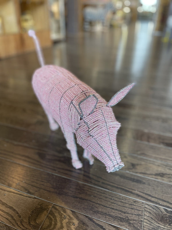 Beaded Pink Pig Medium, South Africa