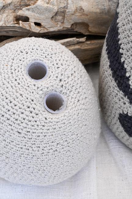 Funky Crochet Rock Vase Set