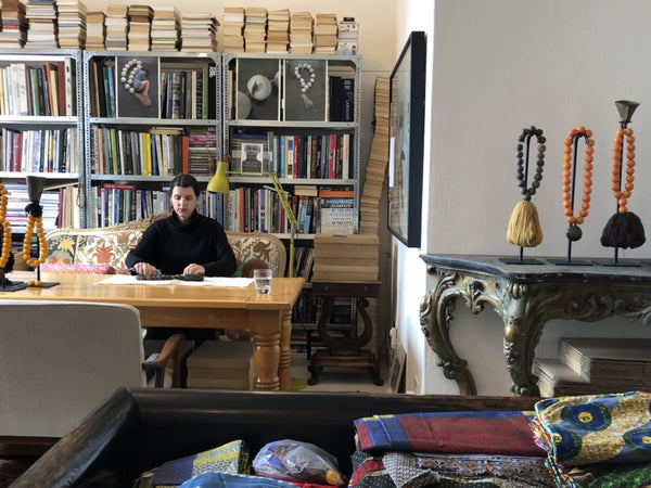 Julia Atlas Emerald Prayer Bead Sculpture