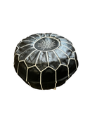 Ponoon Leather Pouf Ottoman