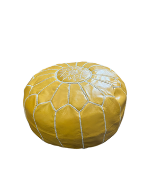 Ponoon Leather Pouf Ottoman