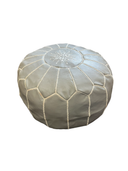 Ponoon Leather Pouf Ottoman