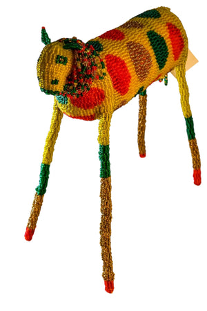 Yellow & Green Beaded Lion