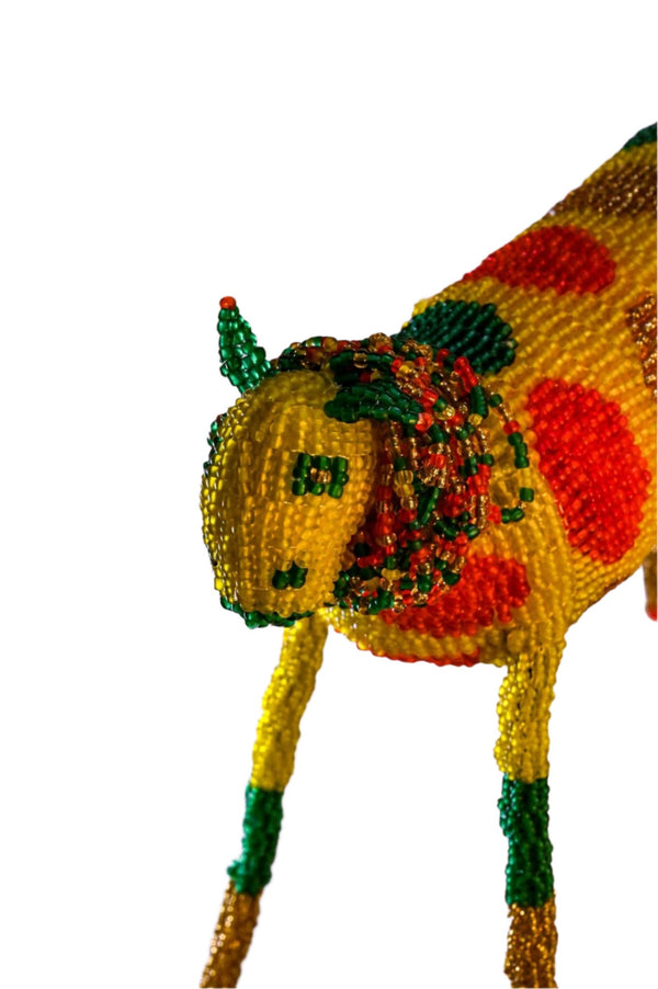 Yellow & Green Beaded Lion