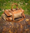 ROAM  Safari Leather and Canvas Duffel Bag